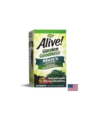 Garden Goodness™ Men`s Multi-Vitamin/ Алайв! Мултивитамини за мъже х 60 таблетки Nature’s Way