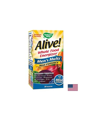 Men's Multi Max Potency / Алайв! Мултивитамини за мъже x 30 таблетки Nature’s Way