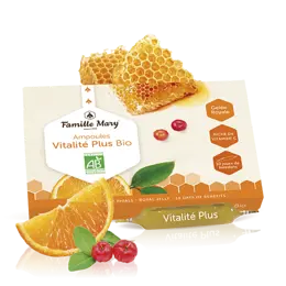 Ampoules Vitalité Plus Bio Jus d’orange Acerola - Виталити плюс био с пчелно млечице, портокал и ацерола