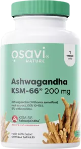 Osavi Ashwagandha KSM-66® 200 mg За намаляване на стреса и подобряване на съня х 120 веган капсули