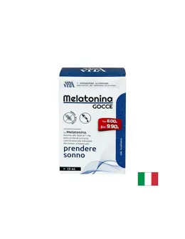 Sanavita Melatonina Gocce / Мелатонин 1 mg, капки, за по-бързо заспиване и качествен сън, 15 ml