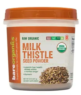 Бял трън на Прах / BAREORGANICS Milk Thistle Seed Powder