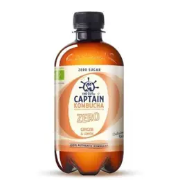 Био Комбуча с Джинджифил и Лимон, без захар, 400ml, Captain Kombucha