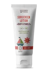 Био Слънцезащитен Лосион Baby&Family 50 SPF, 100ml LDPE Tube, Wooden Spoon
