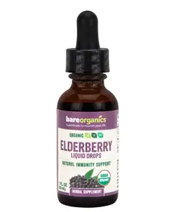 Черен бъз на Капки / BAREORGANICS Elderberry Liquid Drops / 30 мл.