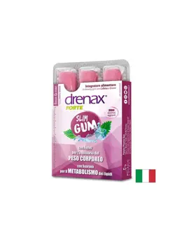 Drenax® Slim Gum Дъвки за отслабване и контрол на апетита с фукус, гуарана и хром, 9 броя