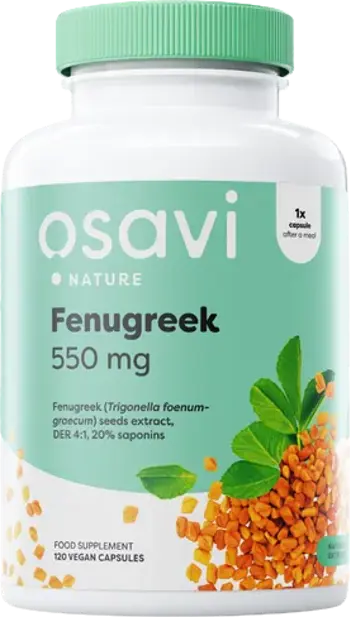 Osavi Nature Fenugreek 550 mg Екстракт от сминдух за хормонален баланс х 120 веган капсули