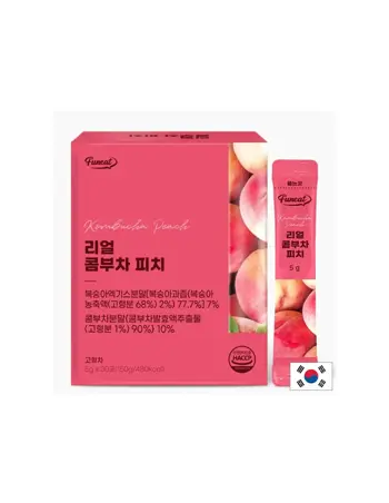 Funeat Kombucha Peach Ферментирала комбуча с праскова – Пробиотична подкрепа и енергия