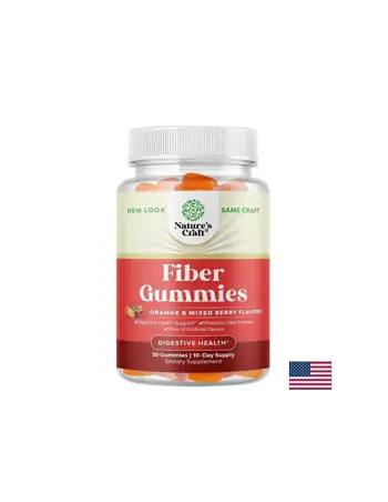 Nature's Craft Fiber Gummies Фибри от цикория за редовно храносмилане и здрав чревен тракт 30 желирани таблетки