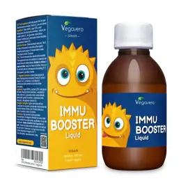 Immu Booster Liquid - Имуностимулиращ сироп за деца с бета глюкани, цинк + витамин С и D3 с вкус на ябълка