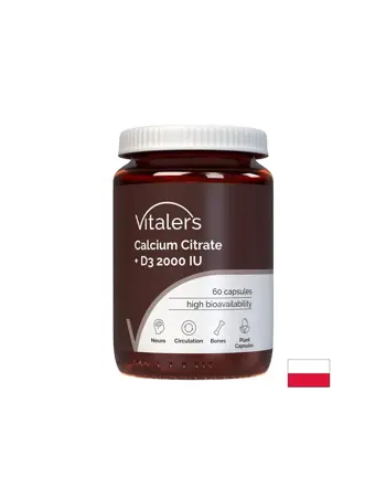 Калций (цитрат) 120 mg + Витамин D3 1000 IU Здрави кости и зъби 60 капсули