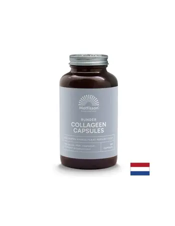 Колаген (тип 1) с калций, магнезий, МСМ, витамин C и хиалуронова киселина - Runder Collagen Peptan, 180 капсули