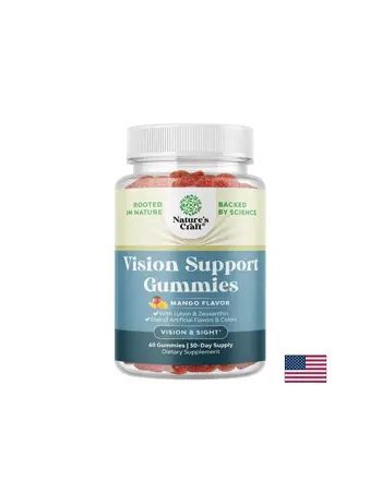 Nature's Craft Vision Support Gummies Защита на ретината и нощно виждане с вкус на манго х 60 желета