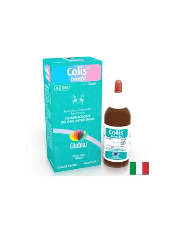 Fitobios Colis® Bimbi Лайка + резене + маточина – При подуване и стомашен дискомфорт при деца, 30 ml капки