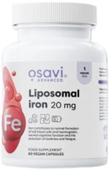 Osavi Advanced Liposomal Iron 20 mg as Iron Bisglycinate За енергия и имунитет х 60 капсули