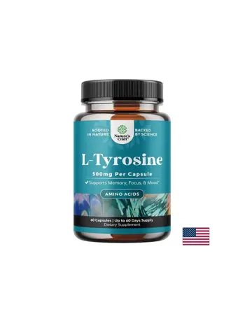 Nature's Craft L-тирозин 500 mg – Памет, фокус и устойчивост на стрес, 60 капсули