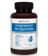 Магнезиев Бисглицинат / Magnesium Bis-glycinate 200 мг. / 90 капсули