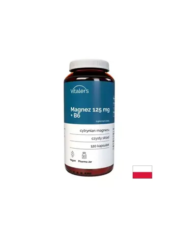 Магнезий 125 mg + Витамин B6 12.5 mg – Срещу крампи, стрес и умора, 120 капсули