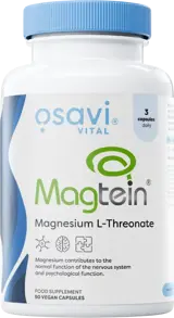 Osavi Magtein Magnesium L-Threonate 48 mg За мозъчна функция и спокоен сън х 90 веган капсули