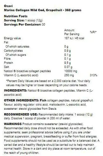 Osavi Marine Collagen Naticol® Bioactive Collagen Peptides from Wild Atlantic Cod