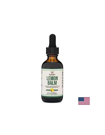 Double Wood Supplements Lemon Balm 590 mg Течен екстракт за спокойствие и баланс на нервната система 60 мл