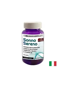 SanaVita Sonno Sereno Мелатонин + пасифлора, маточина и витамин В6 - При стрес, безсъние, тревожност, 30 желирани таблетки