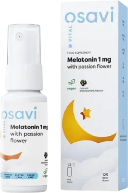Osavi Melatonin 1 mg Oral Spray with Passiflora За спокоен сън и бързо заспиване