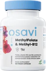 Osavi MethylFolate & Methyl-B12 with Quatrefolic® Активни форми на B6, B12 и фолиева киселина х 120 капсули