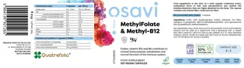 Osavi MethylFolate & Methyl-B12 with Quatrefolic® Активни форми на B6, B12 и фолиева киселина х 120 капсули