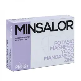 Minsalor Oligoelementos - Калий, магнезий, йод, манган, цинк / За редукция на теглото