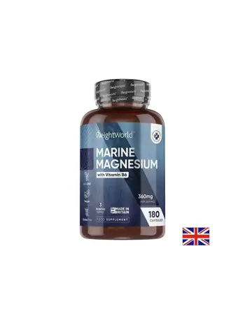 Морски магнезий 180 mg + Витамин B6 Мускулна функция 180 капсули