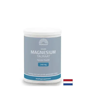 Мускулна, сърдечна и нервна система - Магнезий (таурат) веган, 240 mg x 250 g прах