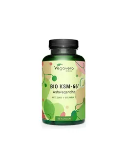 Vagavero BIO KSM-66 Ашваганда + Цинк и Витамин С за нервна система и имунитет х 90 капсули