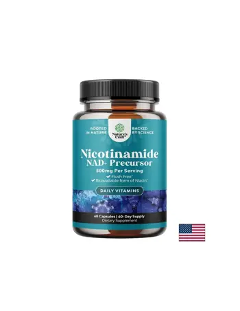 Никотинамид (NAD+ прекурсор) – Клетъчна енергия и фокус, 500 mg, 60 капсули