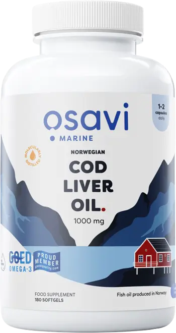 Norwegian Cod Liver Oil 1000 mg | Lemon Flavored