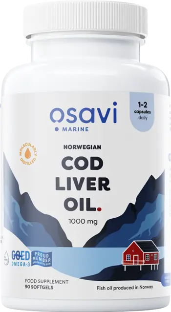 Norwegian Cod Liver Oil 1000 mg | Lemon Flavored