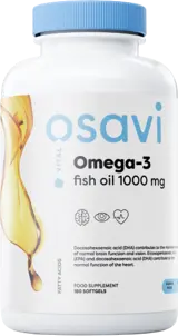 Osavi Omega 3 Fish Oil 1000 mg / В подкрепа на мозъка, зрението и сърцето х 180 гел капсули