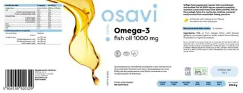 Osavi Omega 3 Fish Oil 1000 mg / В подкрепа на мозъка, зрението и сърцето х 180 гел капсули