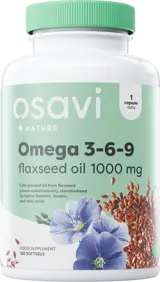 Osavi Omega 3-6-9 Flaxseed Oil 1000 mg За сърдечно-съдовата система и общото здраве