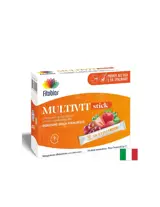 Fitobios Multivit Stick Пълен спектър витамини и минерали – За енергия, имунитет и тонус, 14 течни сашета