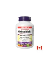 Webber Naturals Ginkgo Biloba Extra Strength / Гинко билоба за памет и концентрация х 180 софтгел капсули