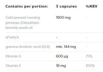 Primrose Oil 1800 mg | with Vitamin A & E