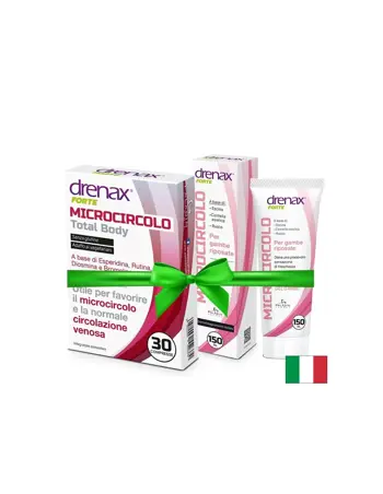 Промо пакет кръвообращение - Drenax® Forte с бодлив залист, 30 таблетки + Масажен гел за крака при разширени вени, 150 ml