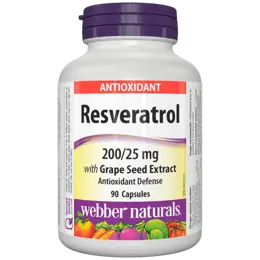 Resveratrol with Grape Seed Extract/ Ресвератрол 200 mg с Гроздово семе 25 mg х 90 капсули