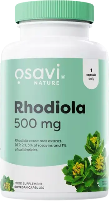 Osavi Rhodiola 500 mg За подкрепа при стрес и умора х 60 веган капсули