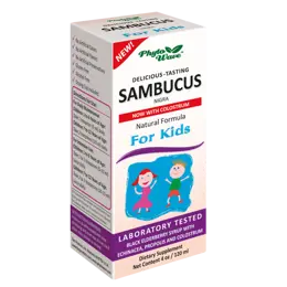 Sambucus Nigra for Kids/ Самбукус Нигра сироп с черен бъз, ехинацея, прополис и коластра за деца x 120 ml