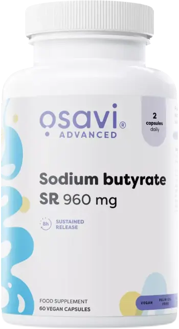 Osavi Advanced Sodium Butyrate SR 960 mg Подкрепа за здравето на червата х 60 веган капсули