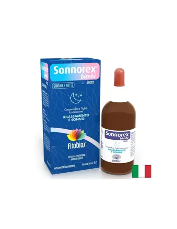 Fitobios Sonnorex Bimbi Спокоен сън и баланс при деца с липа, маточина и пасифлора, 50 ml капки