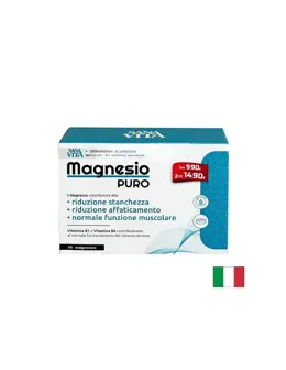 Sanavita Magnesio Puro / Магнезий + Витамин В1 и В6 За нервна система и мускулна функция х 45 таблетки