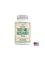 Double Wood Supplements Тигрова млечна гъба – Дихателна система и имунна подкрепа, 500 mg, 120 капсули